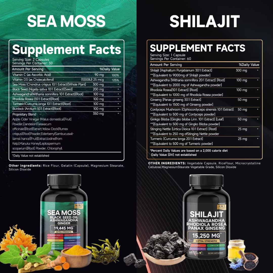 KÀLM - Sea Moss + Shilajit Supplement Bundle