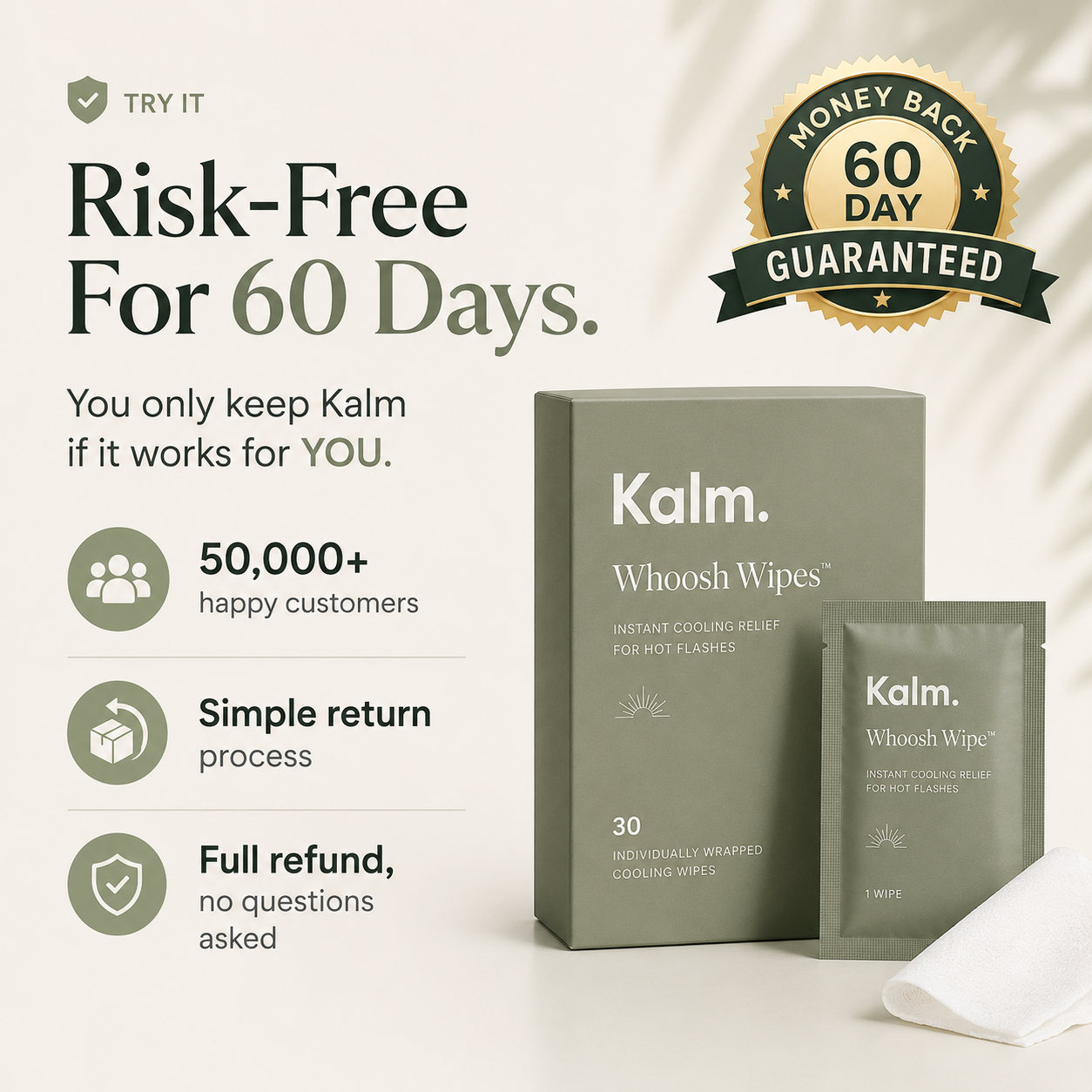 Kalm Whoosh Wipes